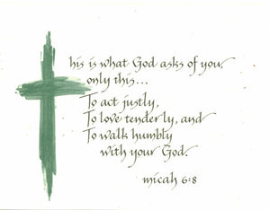 Combo Pack (Card, Magnet, Bookmark) ・ Micah 6:8 (C4)